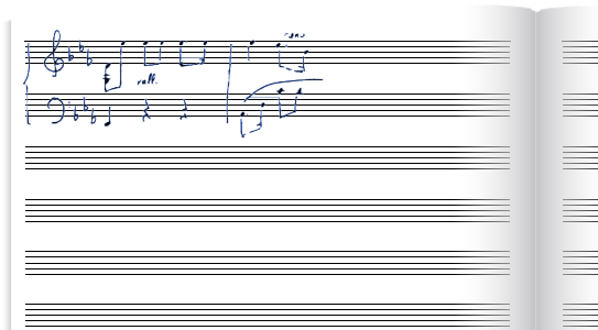 blank sheet music manuscript demo page
